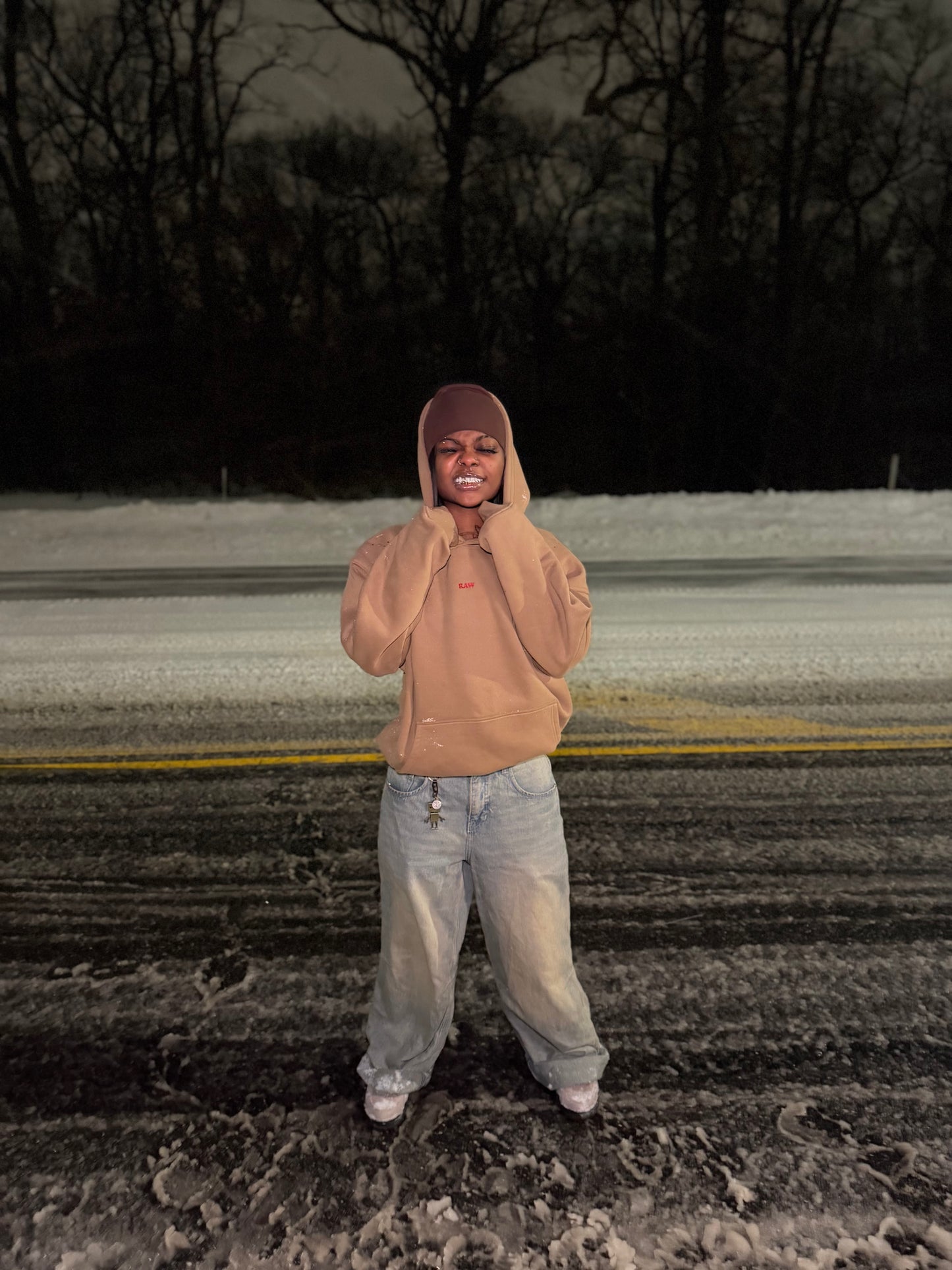 RAW Fleece Pullover Hoodie