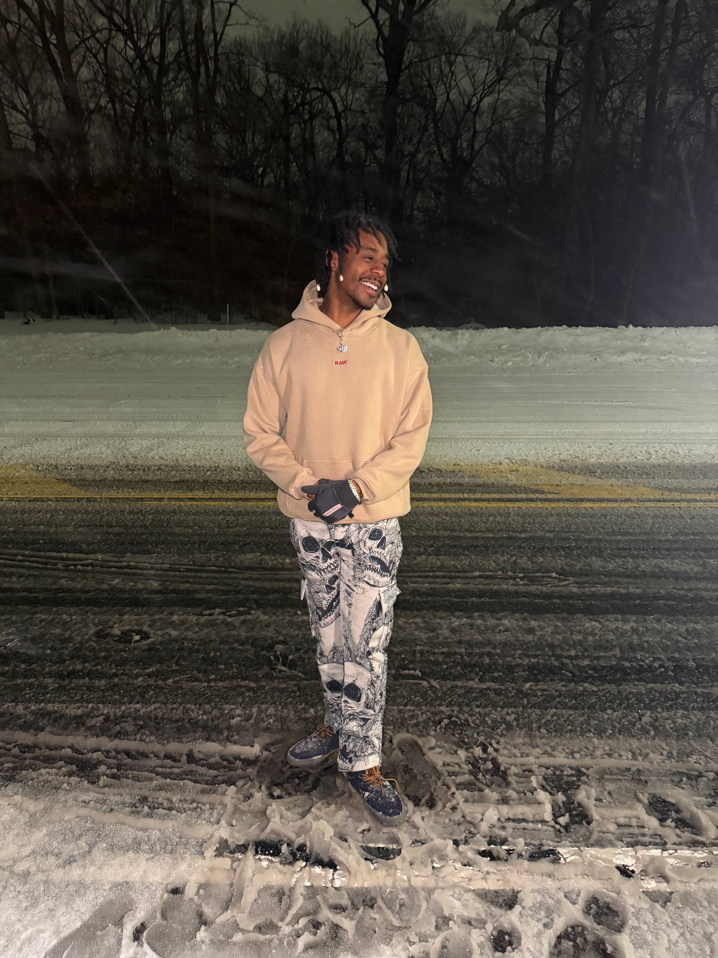 RAW Fleece Pullover Hoodie